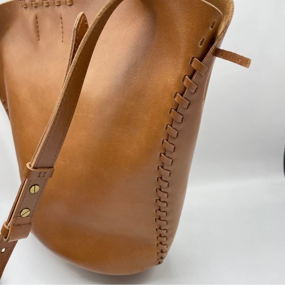 MADEWELL The Nashville Whipstitch Tote Cognac Brown - Picture 4 of 10